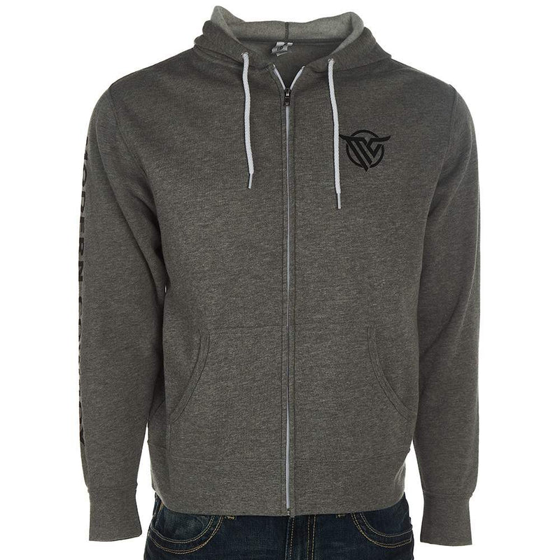 Gray Full Zip Hooded Sweatshirt