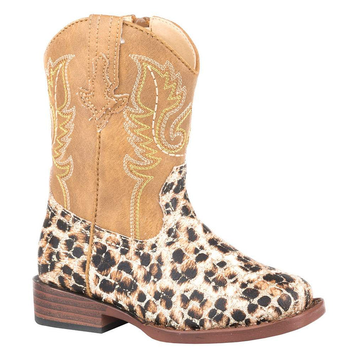 Toddler Roper Glitter Leopard Cowgirl Boot
