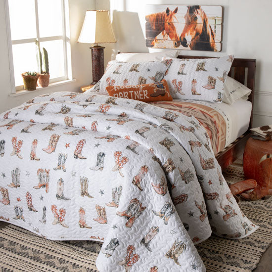 Ida Mae Home Lazy J Thunderbird Boots Quilt