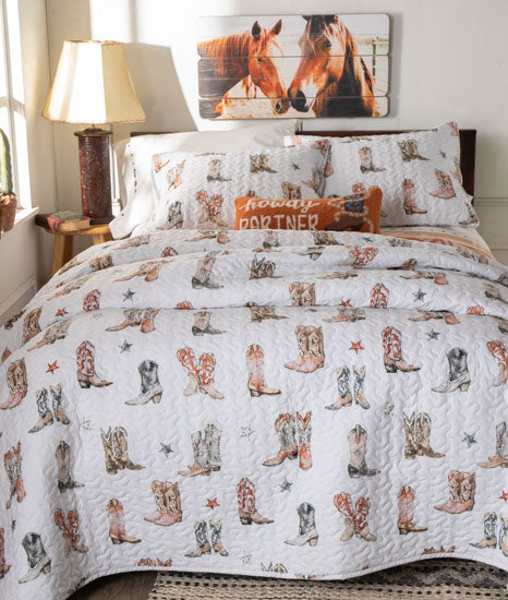 Ida Mae Home Lazy J Thunderbird Boots Quilt