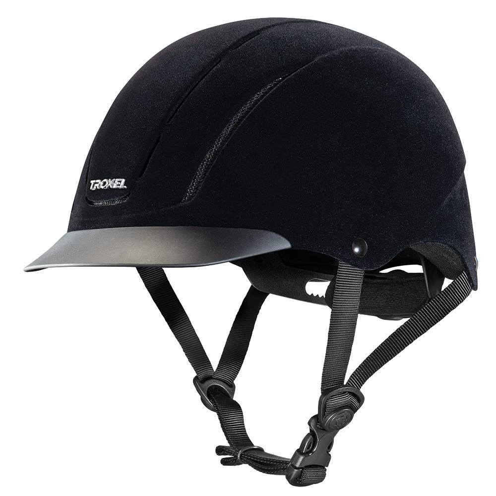 Troxel Black Velveteen Capriole Riding Helmet