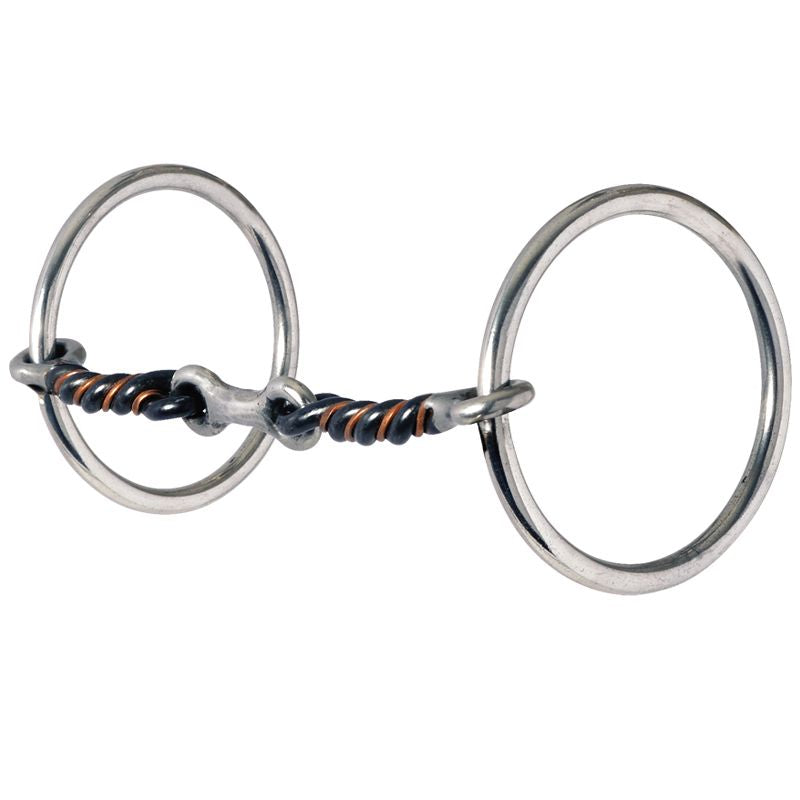Twisted Sweet and Sour Dog Bone Loose Ring Snaffle Bit
