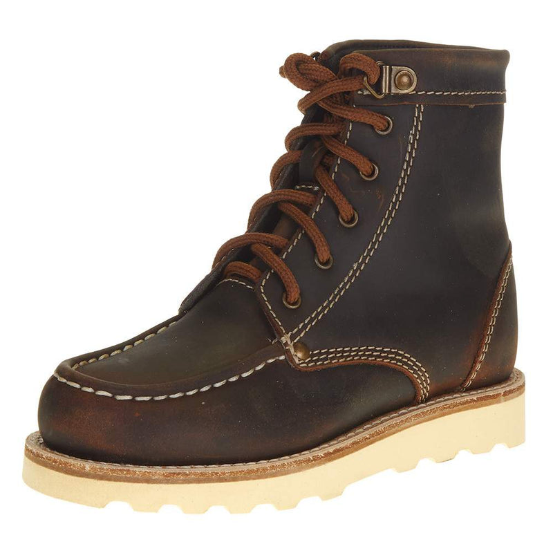 Youth Oiled Brown Lace Up Casual