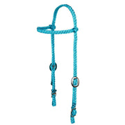 Jerry Beagley Braiding Company Nylon Turquoise Braided Pony Headstall