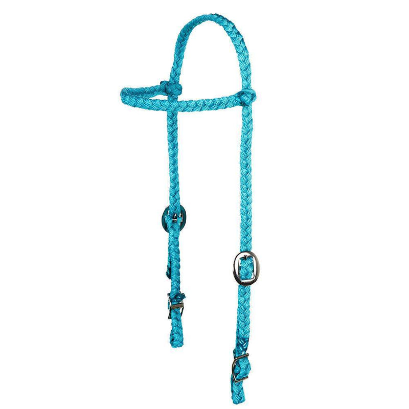 Jerry Beagley Braiding Company Nylon Turquoise Braided Pony Headstall