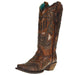 Womens Corral Tobacco Overlay Embroidered Boot