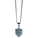 Men's Twister Shield and Cross Necklace