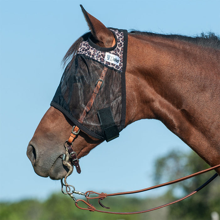 Quiet Ride Leopard Large Horse Fly Mask