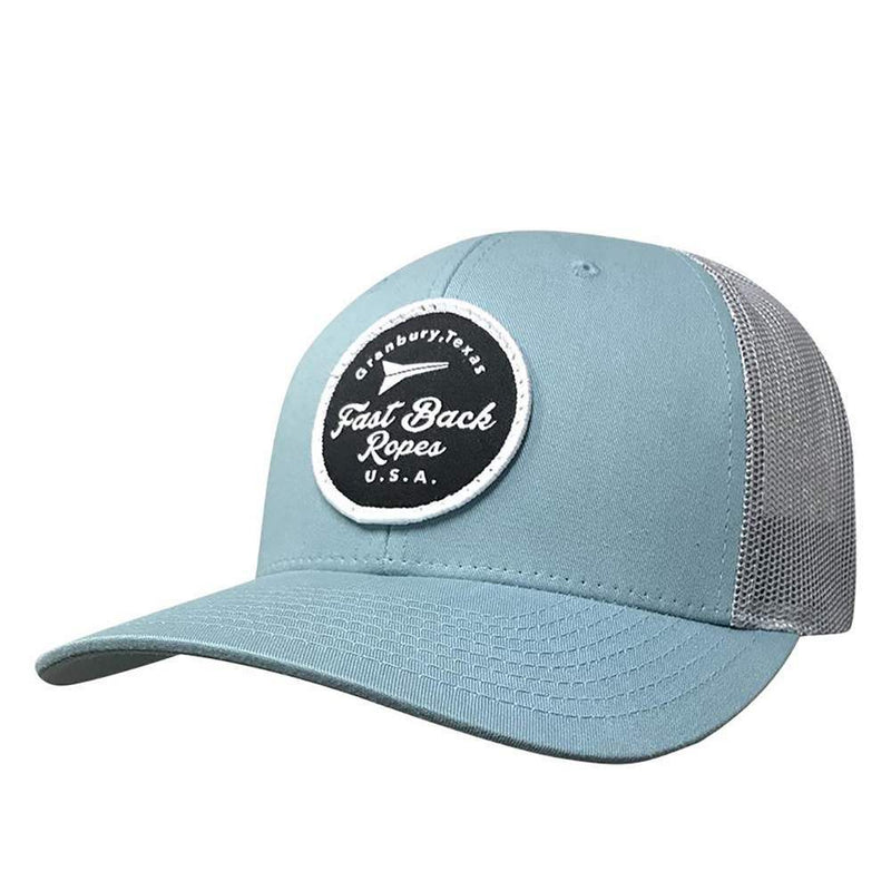 Fast Back Blue and Aluminum Circle Logo Patch Cap