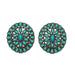 & Large Faux Turquoise Cluster Earrings