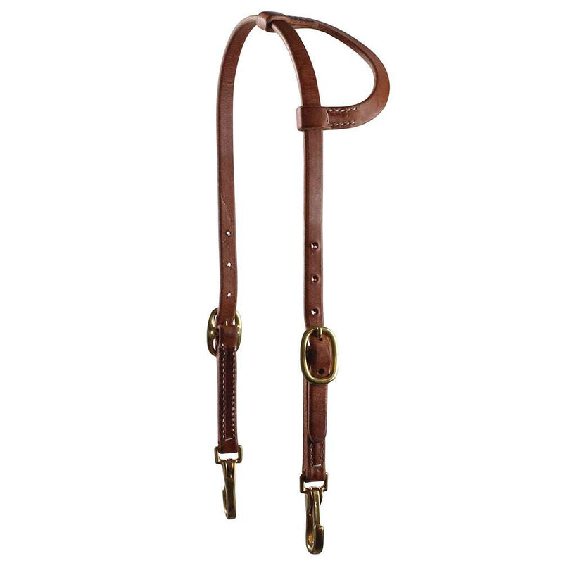 Harness Leather Single Ear Snap Cheek Headstall