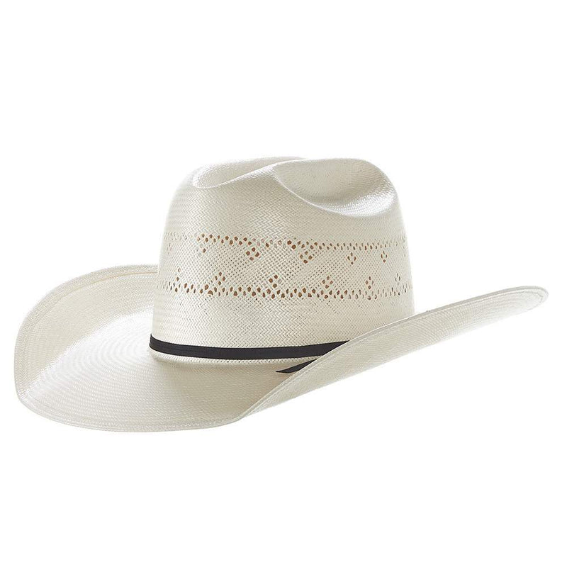 Co Solid Weave Fancy Vent 4" Brim Straw Cowboy Hat