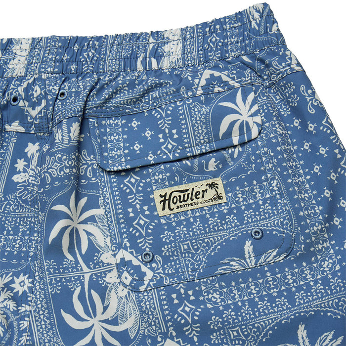 Howler Brothers Men's Deep Set Palmetto Prophecy Storm Blue Shorts