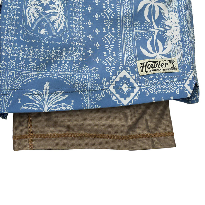 Howler Brothers Men's Deep Set Palmetto Prophecy Storm Blue Shorts