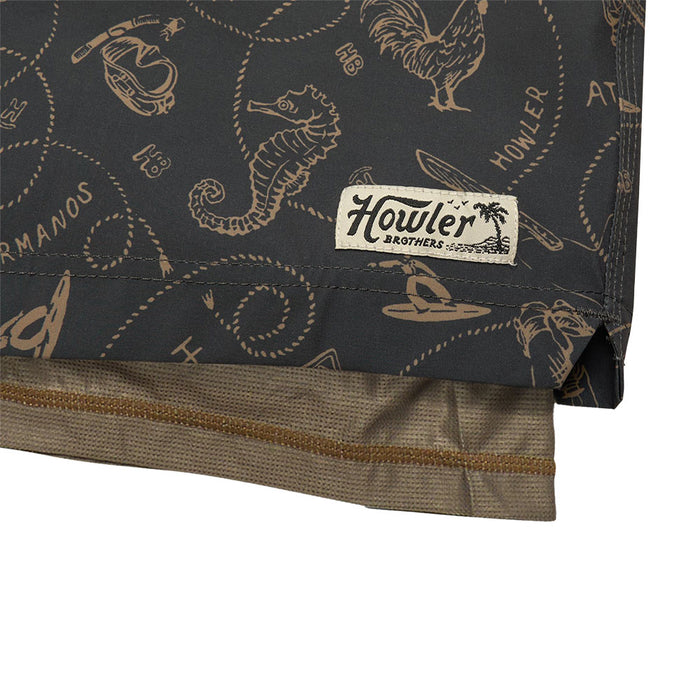 Howler Brothers Men's Deep Set Sea Rodeo Black Shorts