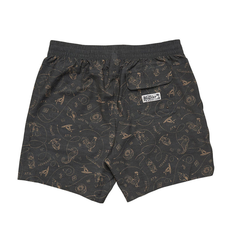 Howler Brothers Men's Deep Set Sea Rodeo Black Shorts