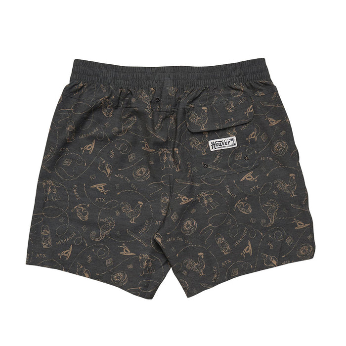 Howler Brothers Men's Deep Set Sea Rodeo Black Shorts
