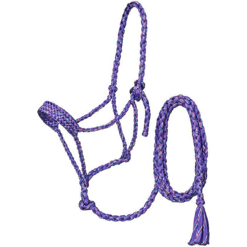 Mule Tape Halter/10ft Lead Purple Funfetti