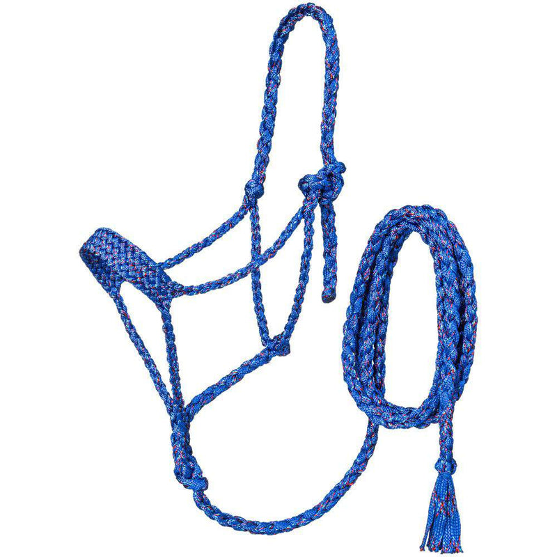 Mule Tape Halter/10ft Lead Royal Funfetti