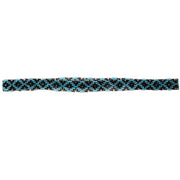 5/8" Blue Black Beaded Stretch Hat Band