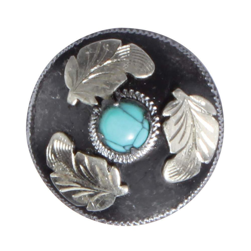 Professional's 1in Turquoise Feather Concho