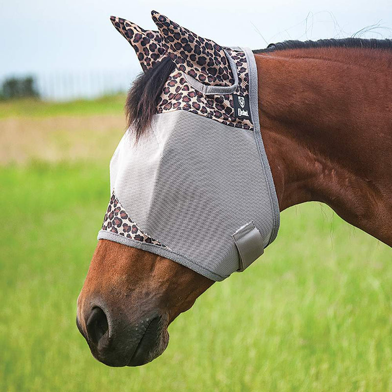 Crusader Leopard Horse Fly Mask with Ears
