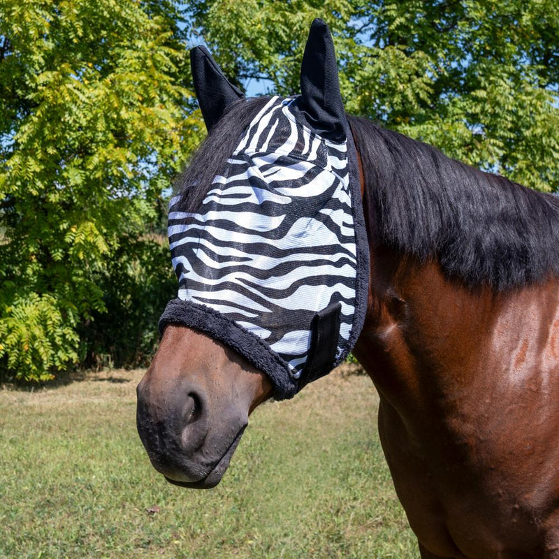 Zebra Mesh Fly Mask