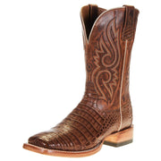 Men's Ariat Relentless Natural Caiman Belly 11" Carmel Tan Top Boot