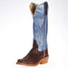 Women's Ride Ready KangoTobacco Smooth Ostrich 15" Blue Top Cowgirl Boot