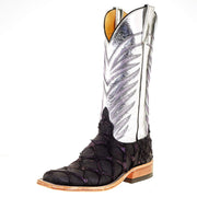 Women's Purple Panther Big Bass 13" Silver Metallic Cowgirl Boot