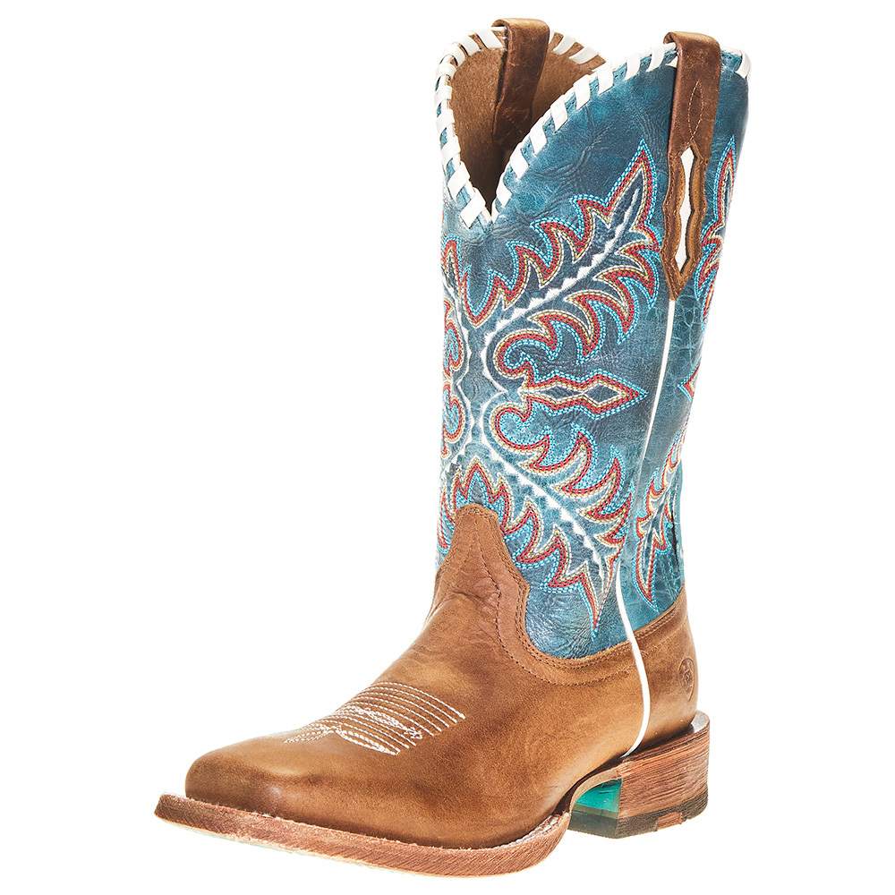 Ariat Women's Ariat Eldora Natural Tan 11in. Turquoise Top Cowgirl Boo