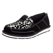 Womens Black Silver Leopard Print Print Cruiser