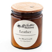 Leather Scent Glass Jar Candle