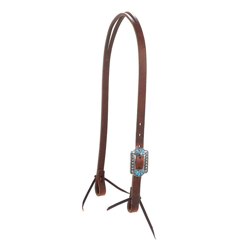 Protack Turquoise Flower Slit Ear Headstall