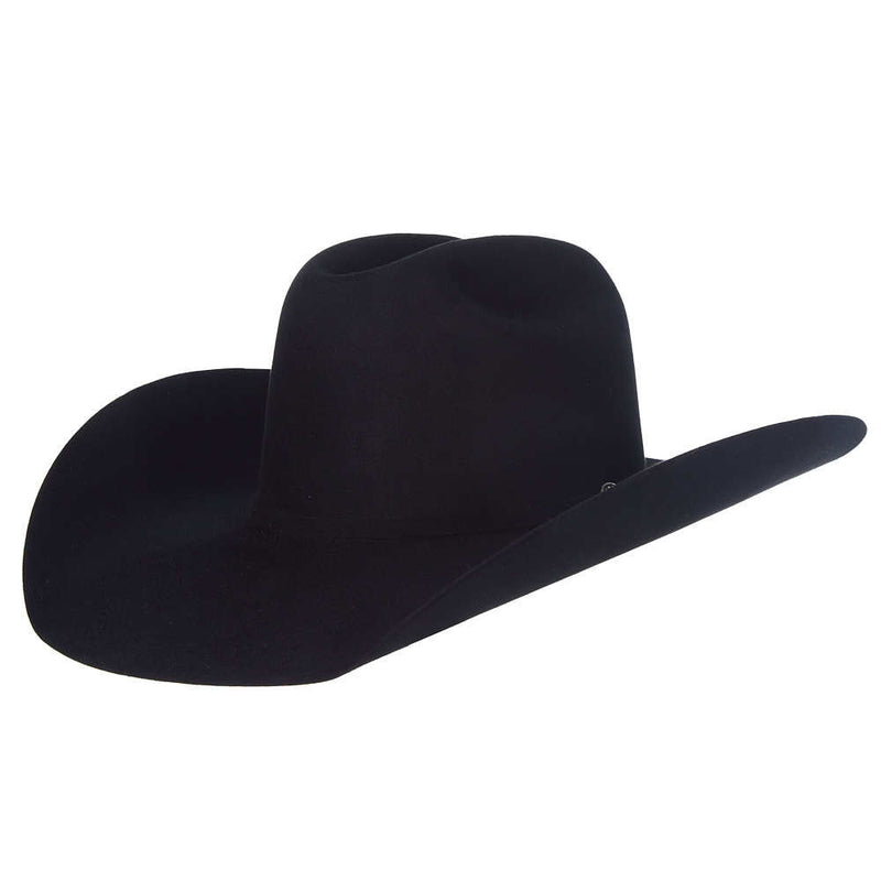 30X Black Rough N Ready 4 1/2" Brim Felt Cowboy Hat