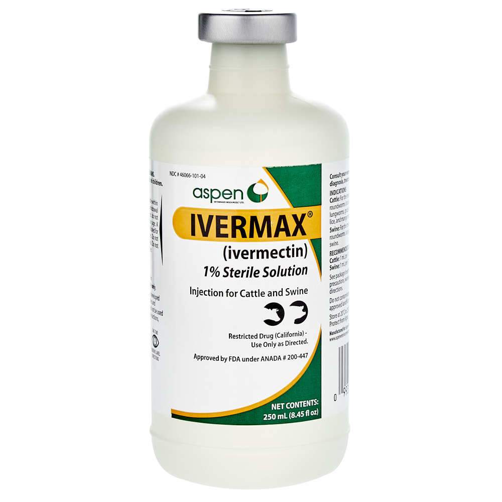Aspen Vet Ivermax Injectable 1% 250ml