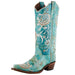 Womens Circle G Turquoise Floral Embroiderey Boot