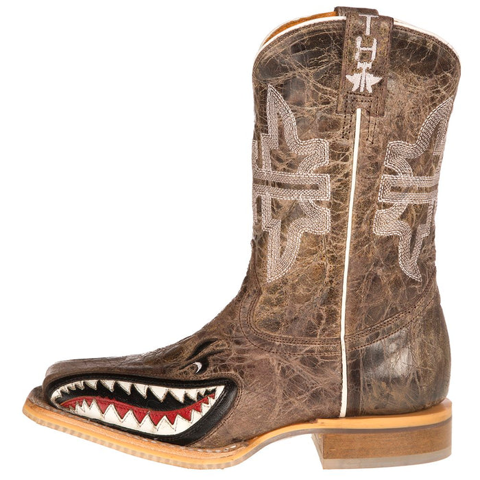 Tin Haul Footwear Youth Sharky Man Eater Brown Top Boots
