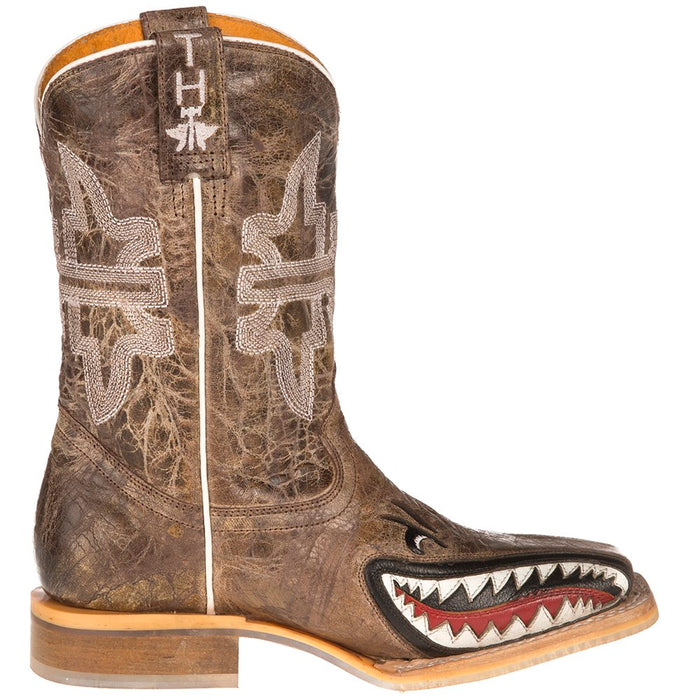 Tin Haul Footwear Youth Sharky Man Eater Brown Top Boots