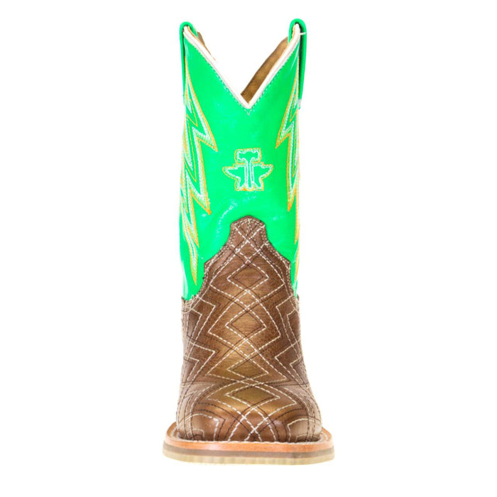 Tin Haul Footwear Kids Neon Matrix Lightning Rider Sole Cowboy Boot