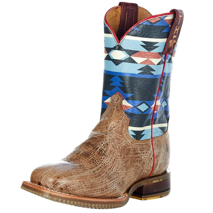 Tin Haul Footwear Tin Haul  Kids Aztec Bull Skull Cowboy Boot