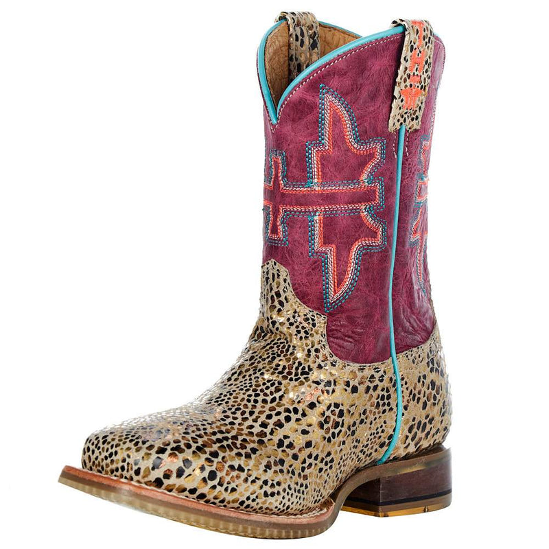 Tin Haul Childrens Shiny Cat Cowgirl Boots