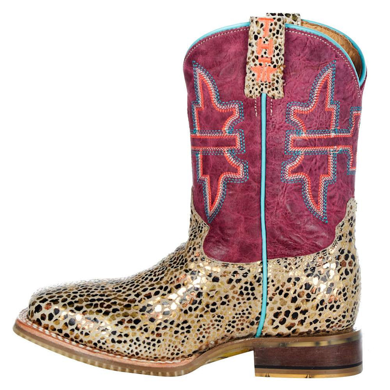Tin Haul Childrens Shiny Cat Cowgirl Boots