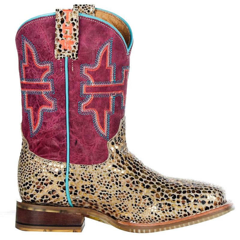 Tin Haul Childrens Shiny Cat Cowgirl Boots
