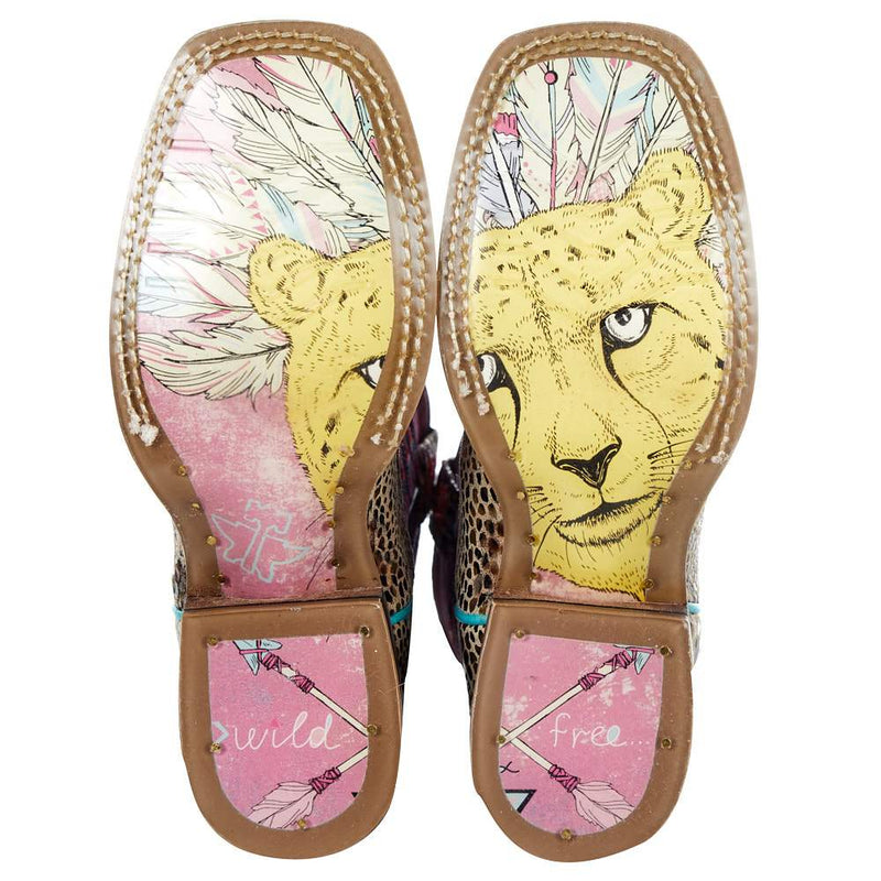 Tin Haul Childrens Shiny Cat Cowgirl Boots