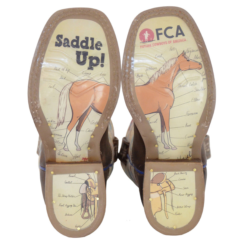 Tin Haul Kids Geronimo Saddle Up Sole Square Boot