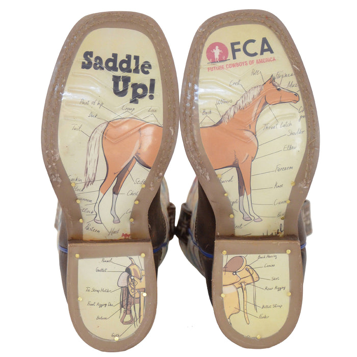 Tin Haul Kids Geronimo Saddle Up Sole Square Boot