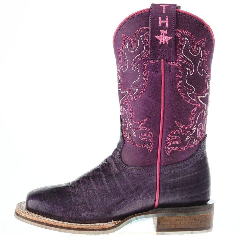 Tin Haul Footwear Kids Purple People Eater with Snappy Sole Cowgirl Boot