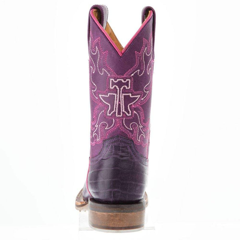 Tin Haul Footwear Kids Purple People Eater with Snappy Sole Cowgirl Boot