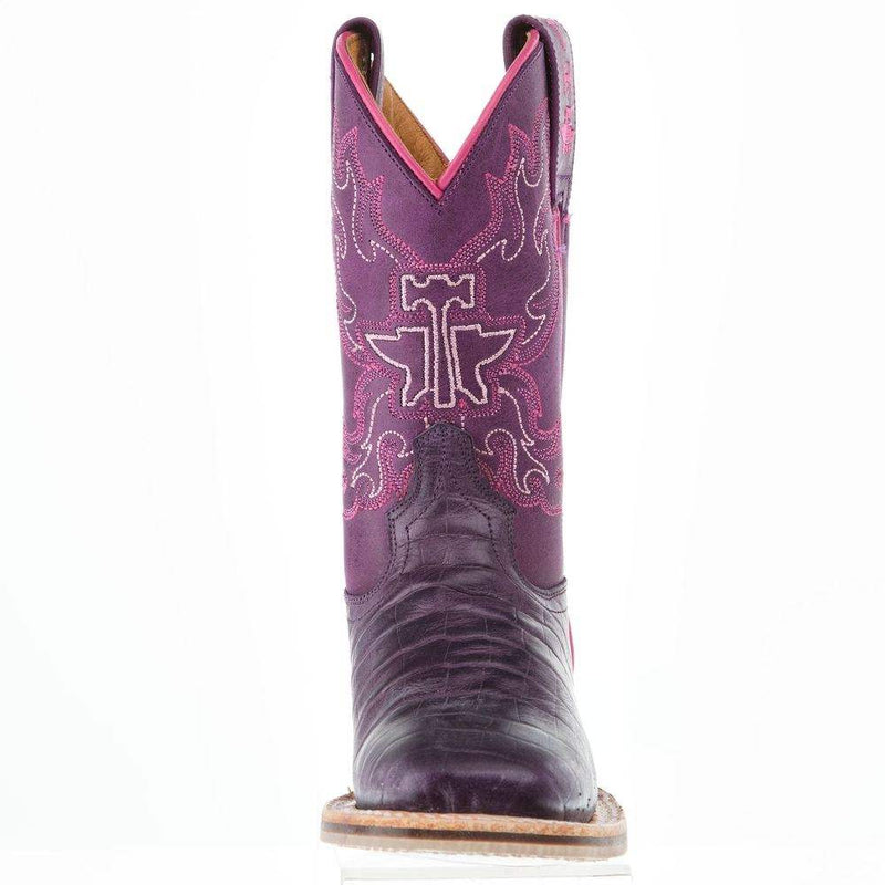 Tin Haul Footwear Kids Purple People Eater with Snappy Sole Cowgirl Boot